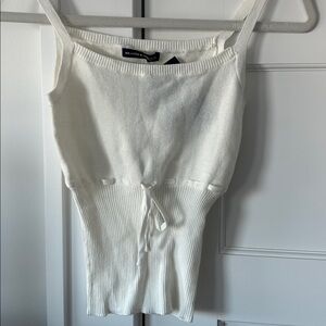 Brandy Melville Cream Knit cotton Top